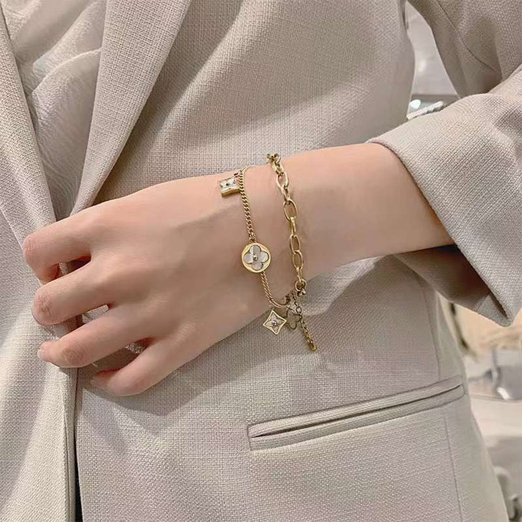 Gold Stainless Steel Chain Link Bracelet For Women Bulk
