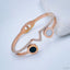 Roman Stainless Steel CZ Black White Rose Gold Bangle Kada Bulk