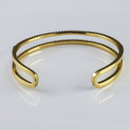Rainbow Dual Layer Gold Crystal Cubic Zirconia Cuff Kada Bangle Bulk