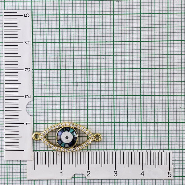 Evil Eye American Diamonds Gold Copper Centre Pcs For Women Bulk Secondary image