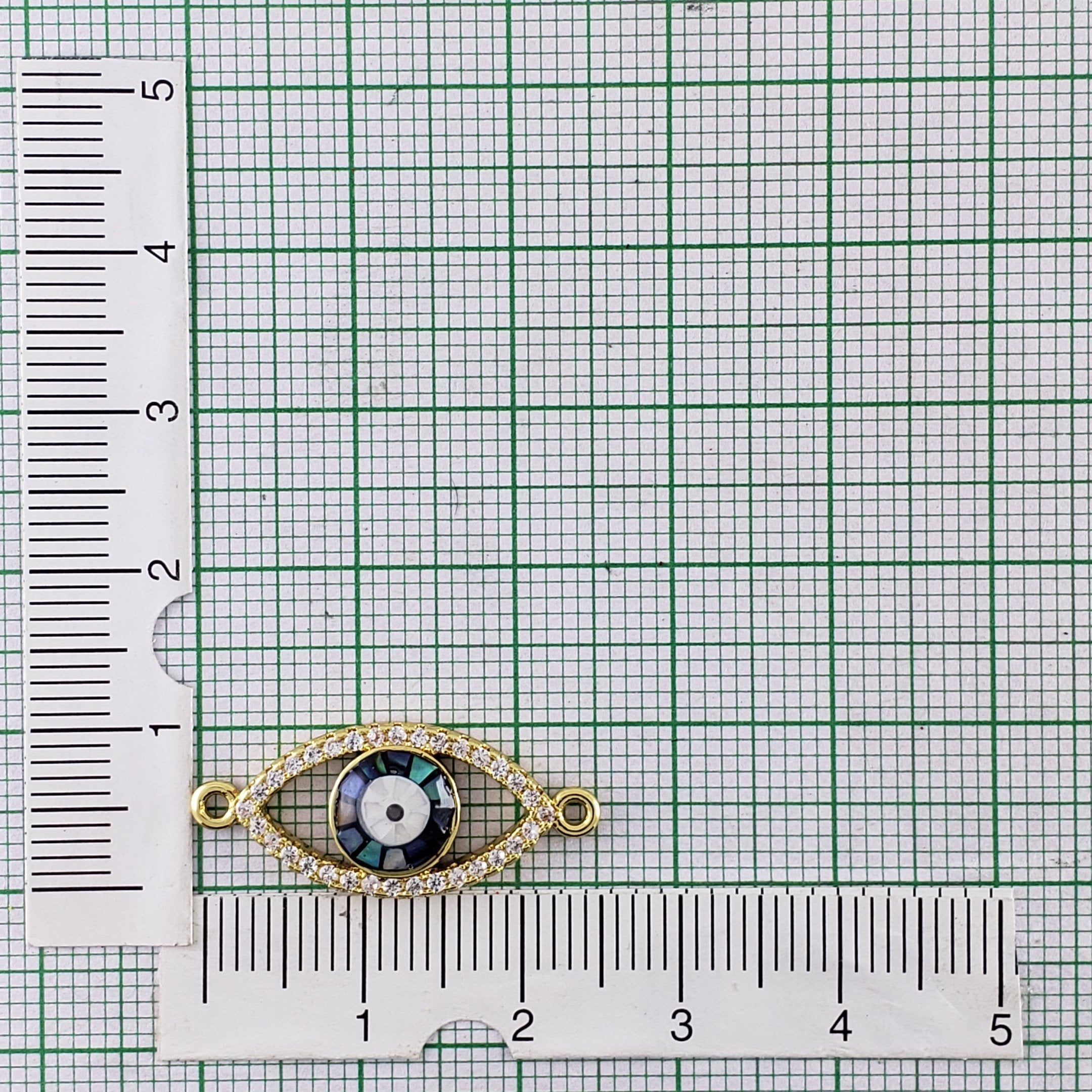 Evil Eye American Diamonds Gold Copper Centre Pcs For Women Bulk