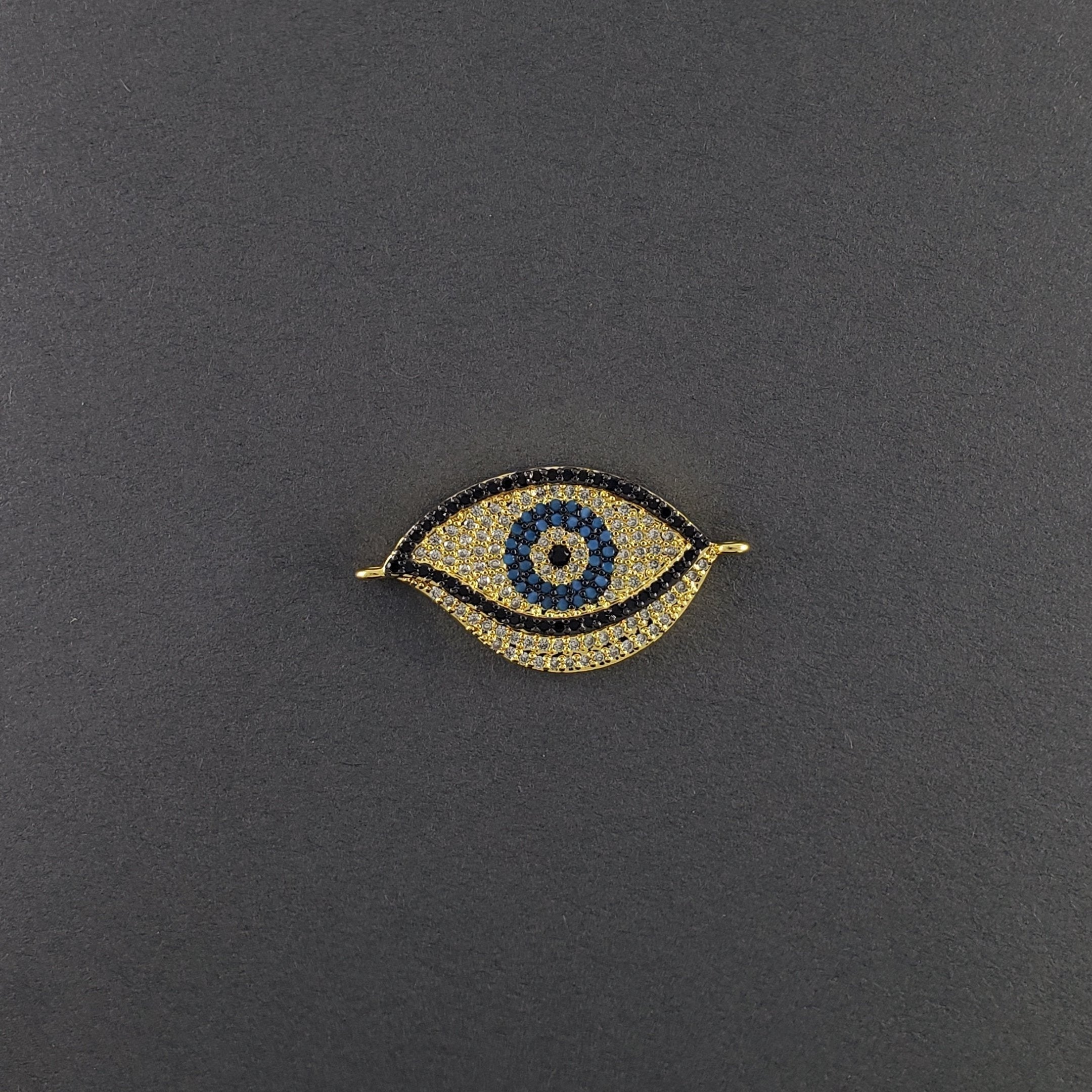 Evil Eye Big Gold Black Copper Centre Pcs For Women Bulk