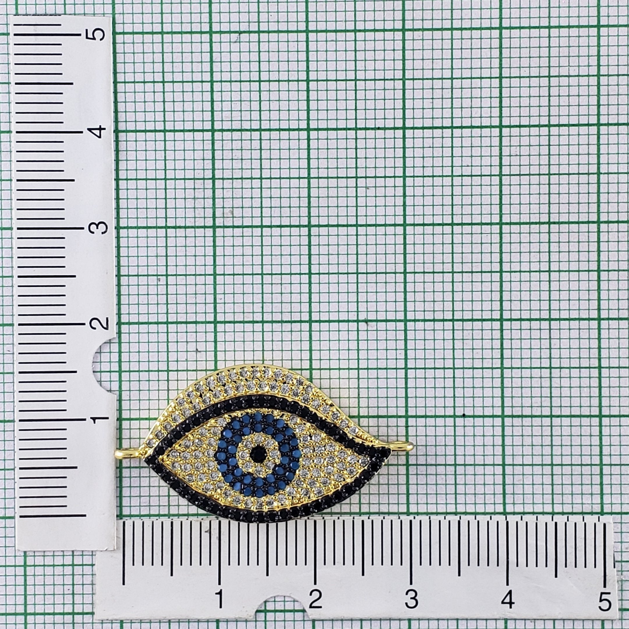 Evil Eye Big Gold Black Copper Centre Pcs For Women Bulk