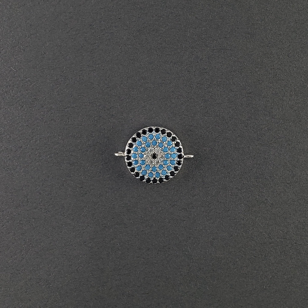 Evil Eye Crystal Silver Black Blue Centre Pcs For Women Bulk
