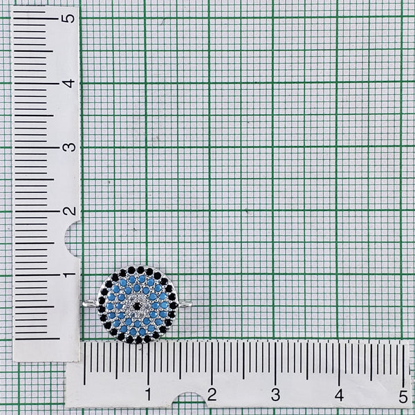 Evil Eye Crystal Silver Black Blue Centre Pcs For Women Bulk Secondary image