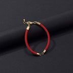 Gold Red Adjustable Thread Bracelet For Women Bulk