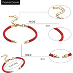Gold Red Adjustable Thread Bracelet For Women Bulk