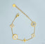 Clover Star Round Stainless Steel Gold White Bracelet For Women Bulk