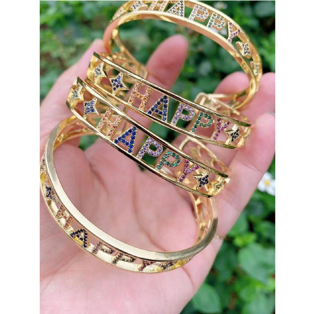 Happy Gold Stainless Steel Bracelet For Women Bulk