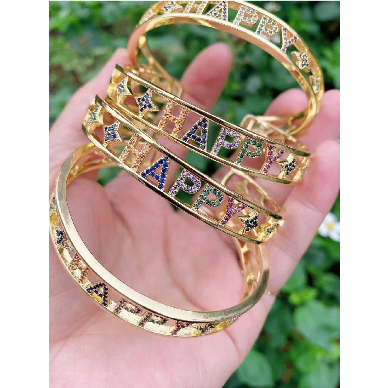 Happy Gold Stainless Steel Bracelet For Women Bulk
