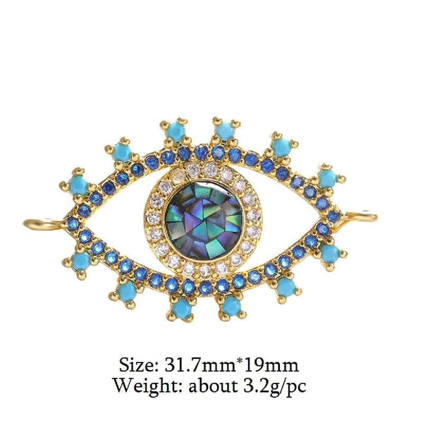 Evil Eye Blue Black American Diamond Crystal Centre Pcs For Women Secondary image