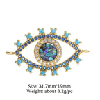 Evil Eye Blue Black American Diamond Crystal Centre Pcs For Women