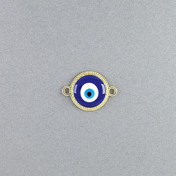 Evil Eye Gold Blue Brass Enamel Charm For Women Bulk Main image