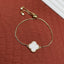 Clover Enamel White Gold Flower Charms Slider Bracelet Girls Bulk
