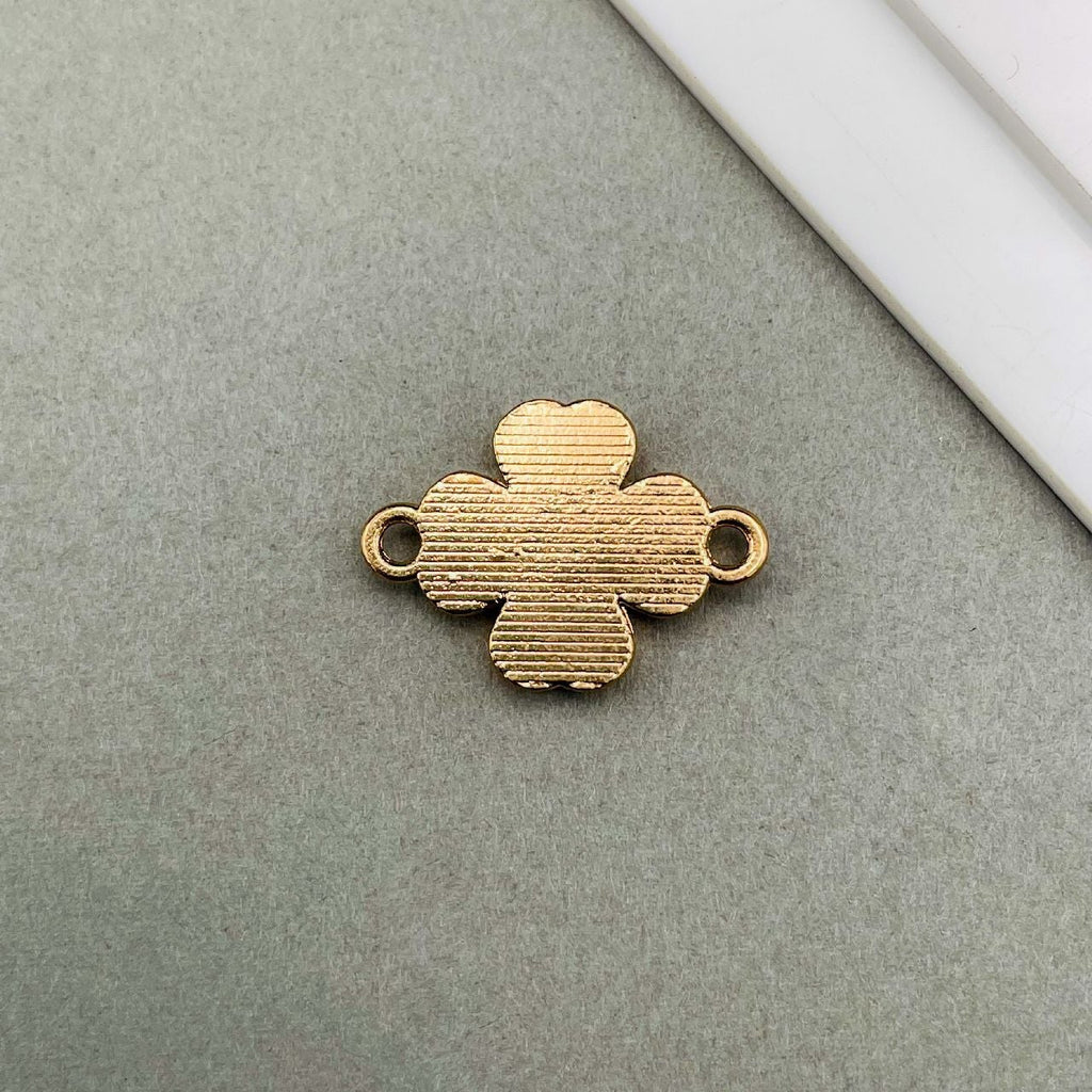 Brass With Black Gold Gold Flower Pendant For Women