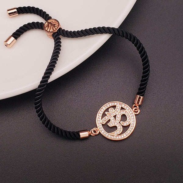 Om Rose Gold American Diamond Copper Thread Bracelet For Women Bulk Main image