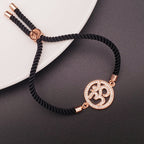 Om Rose Gold American Diamond Copper Thread Bracelet For Women Bulk