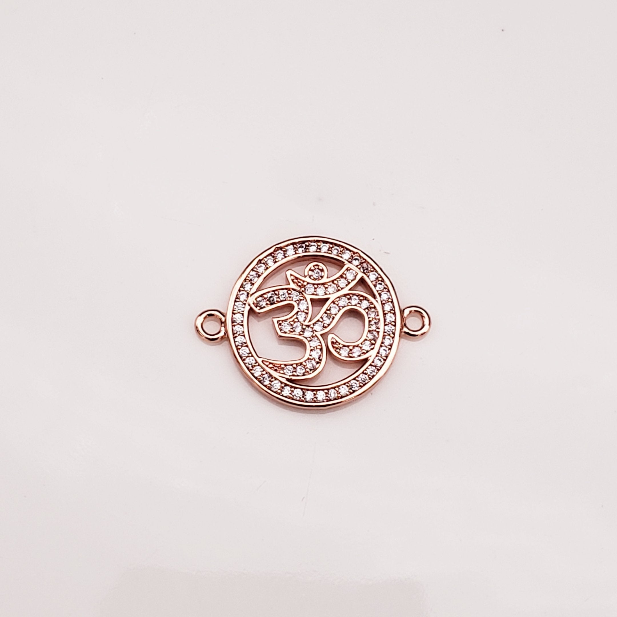 Om Rose Gold American Diamond Copper Centre Pcs For Women Bulk Secondary image