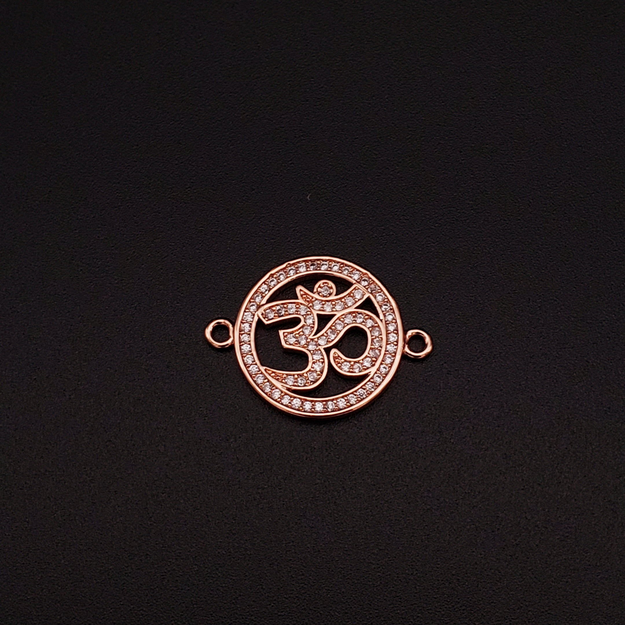 Om Rose Gold American Diamond Copper Centre Pcs For Women Bulk