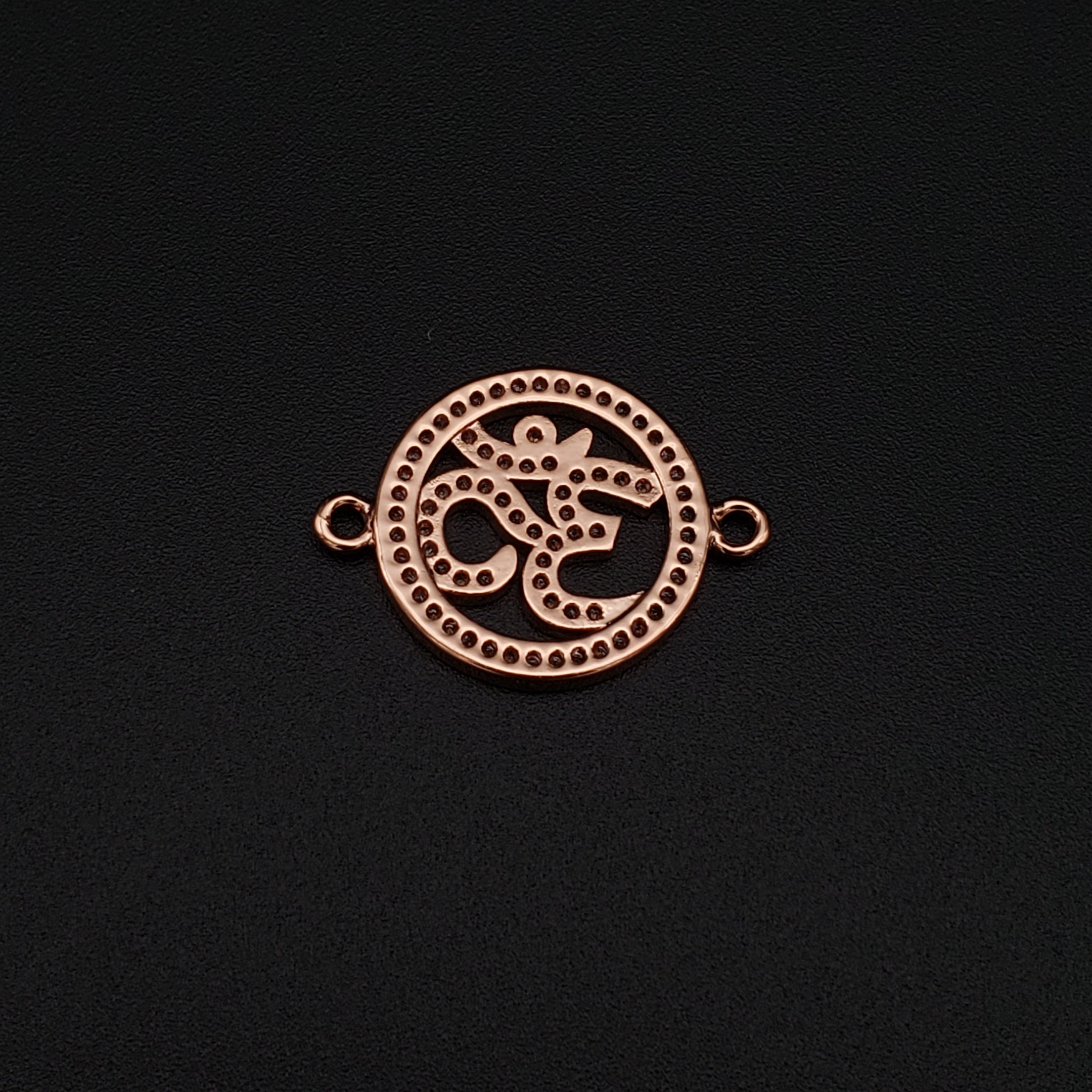 Om Rose Gold American Diamond Copper Centre Pcs For Women Bulk