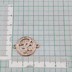Om Rose Gold American Diamond Copper Centre Pcs For Women Bulk