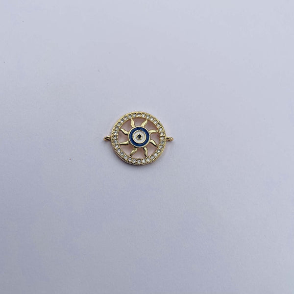 Copper With CZ White Blue Black Gold Evil Eye Pendant Girls Bulk Main image