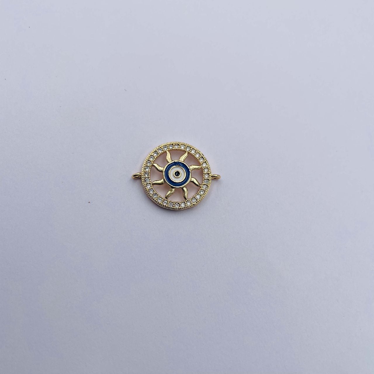 Copper With CZ White Blue Black Gold Evil Eye Pendant Girls Bulk