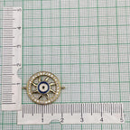 Copper With CZ White Blue Black Gold Evil Eye Pendant Girls Bulk