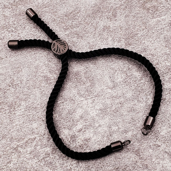 Black Silver Threads Adjustable Bracelet For Women Bulk Main image