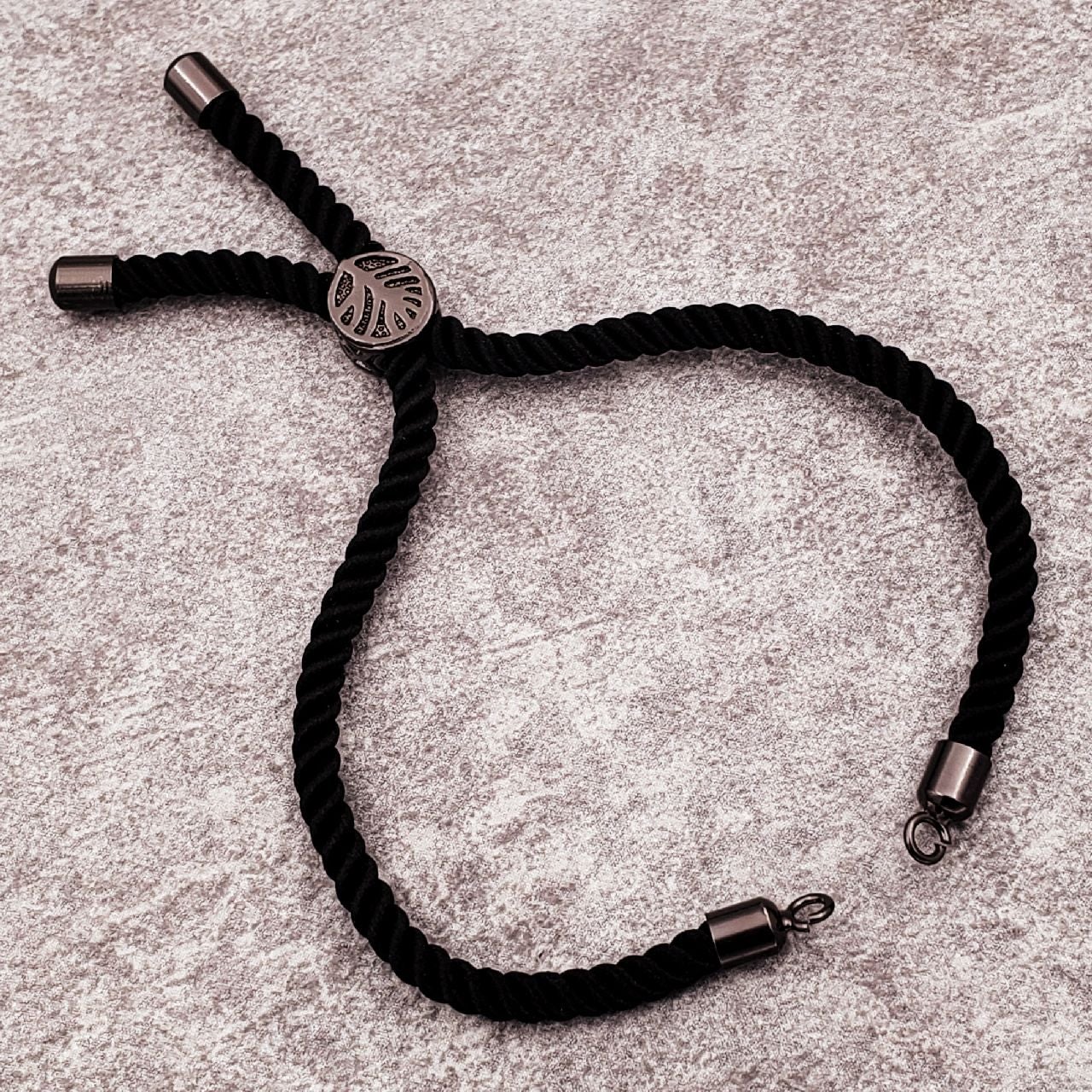 Black Silver Threads Adjustable Bracelet For Women Bulk