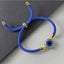 Blue Glass Eye Gold Bracelet Brass For Women Bulk