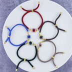 Blue Glass Eye Gold Bracelet Brass For Women Bulk