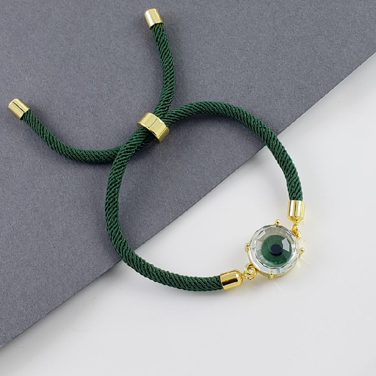 Blue Glass Eye Gold Bracelet Brass For Women Bulk