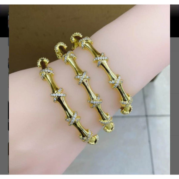 Copper American Diamonds Cross Cuff Kada Bangle For Women Gold Bulk Main image