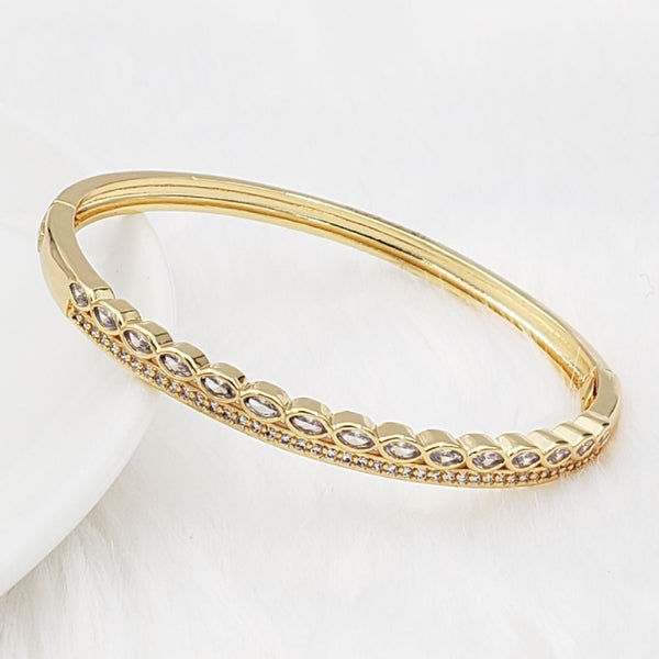 Marquise Gold Copper American Diamonds Openable Kada Bangle Women Bulk Main image