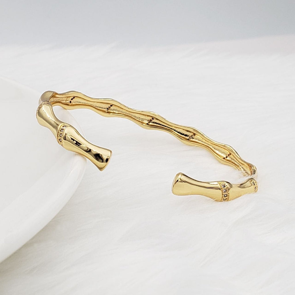 Copper Crystal Cubic Zirconia Gold Bangle Cuff Kada Women Bulk