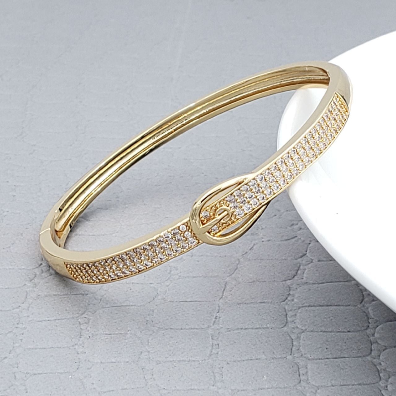 Belt Buckle Gold Copper American Diamonds Openable Kada Bangle Bulk