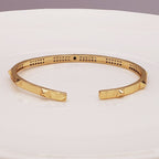 Poky Half Gold Copper CZ Adjustable Cuff Kada Bangle Bulk
