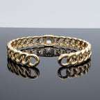 Curb Princess Cut Solitaire Copper American Diamond Cuff Kada Bulk