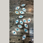 Evil Eye Oval Black Silver American Diamond Copper Centre Pcs Bulk