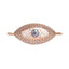 Evil Eye Oval Abalone Rose Gold CZ Crystal Centre Pcs Bulk
