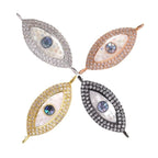 Evil Eye Oval Abalone Rose Gold CZ Crystal Centre Pcs Bulk
