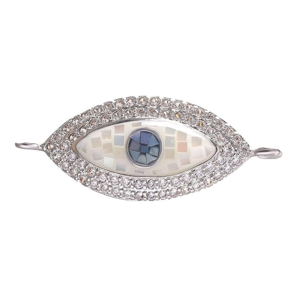 Evil Eye Oval Abalone Rose Gold CZ Crystal Centre Pcs Bulk