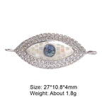 Evil Eye Oval Abalone Rose Gold CZ Crystal Centre Pcs Bulk