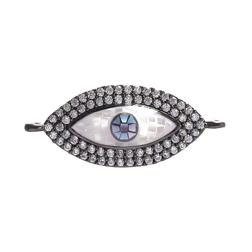Evil Eye Oval Abalone Rose Gold CZ Crystal Centre Pcs Bulk