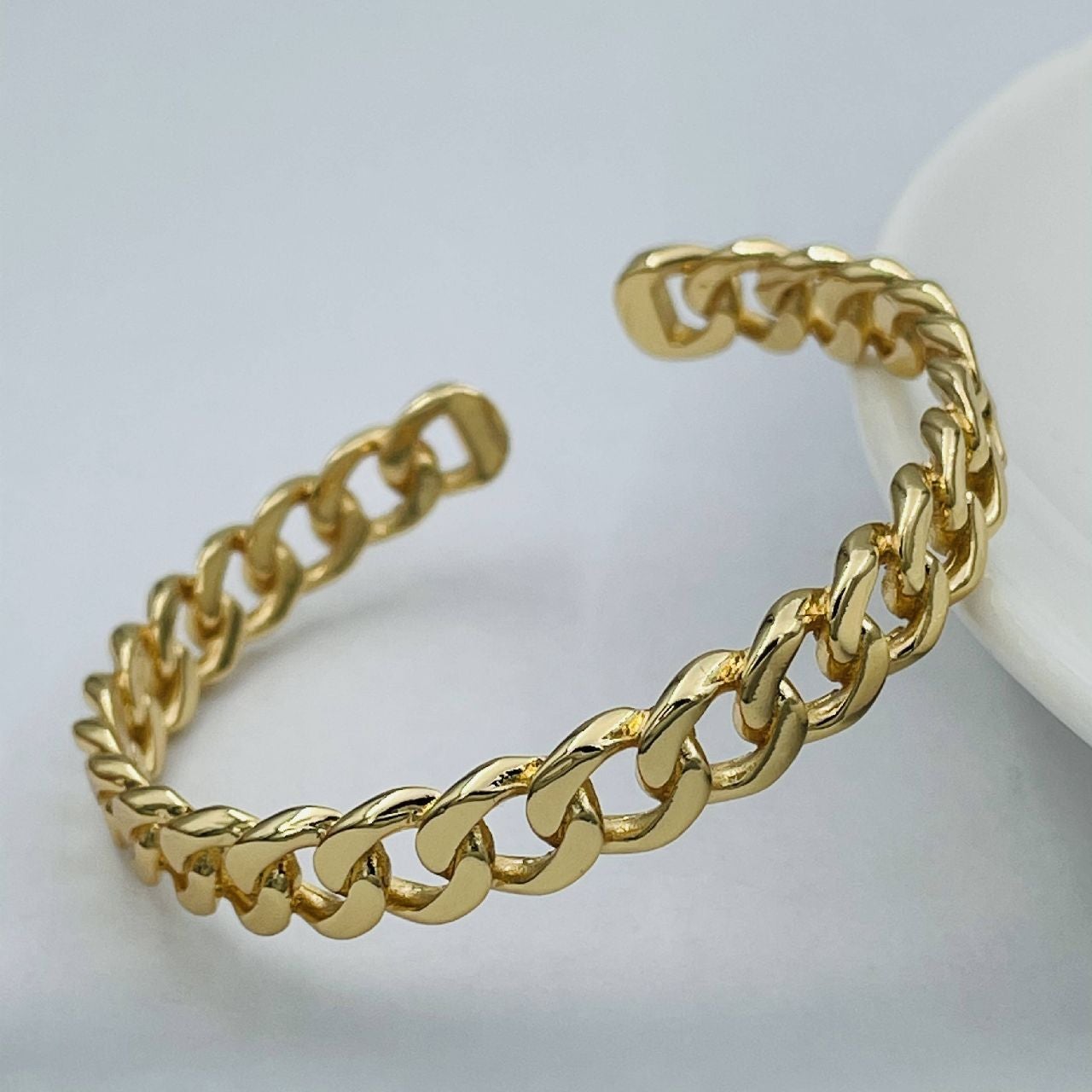 Curb Gold Copper Cuff Kada Bangle For Women Bulk