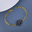 Copper Cubic Zirconia Black Gold Om Bracelet Women Bulk