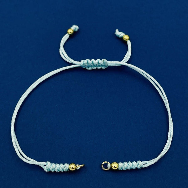 Sky Blue Gold Threads Accessories Adjustable Bracelet Women Girls Bulk Main image