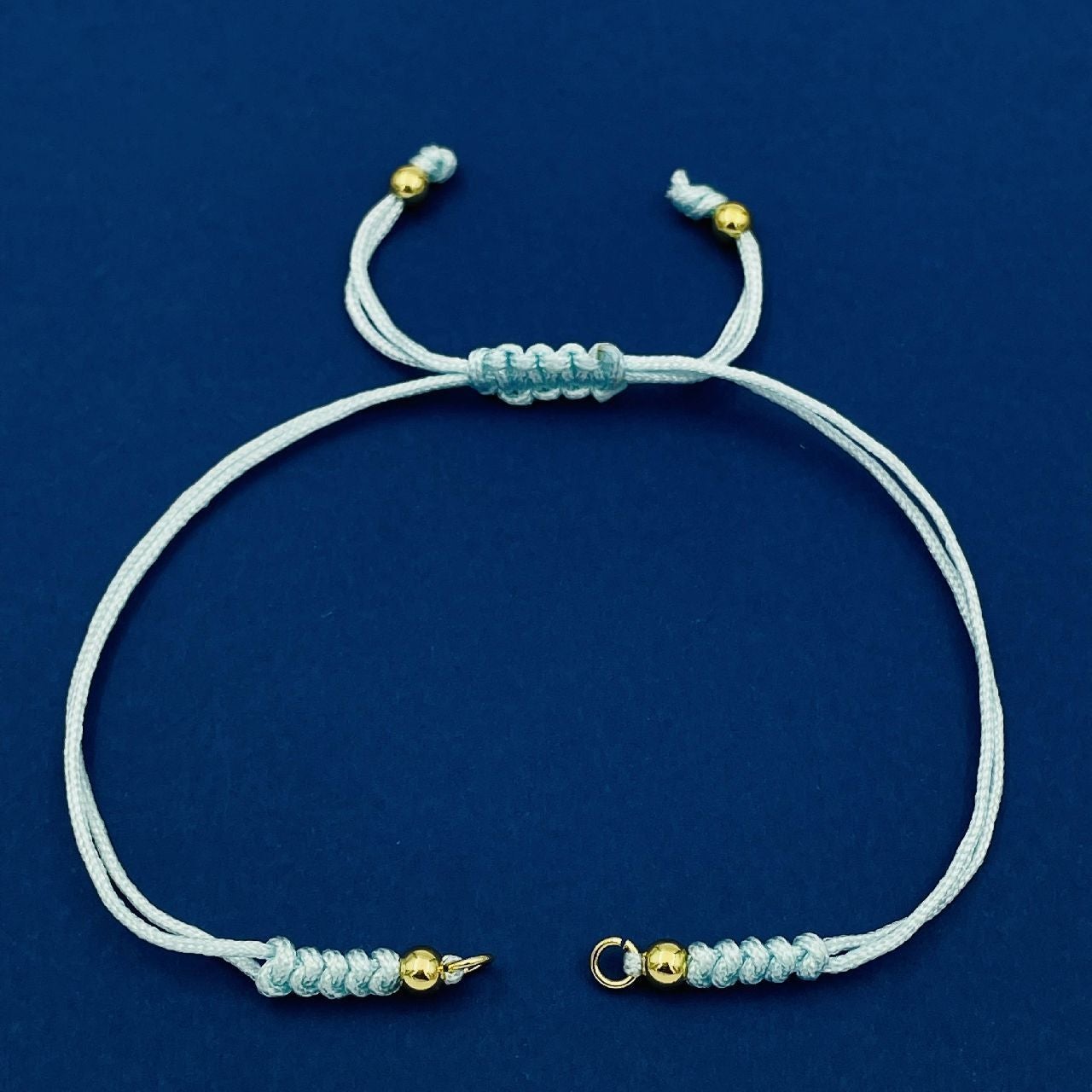 Sky Blue Gold Threads Accessories Adjustable Bracelet Women Girls Bulk