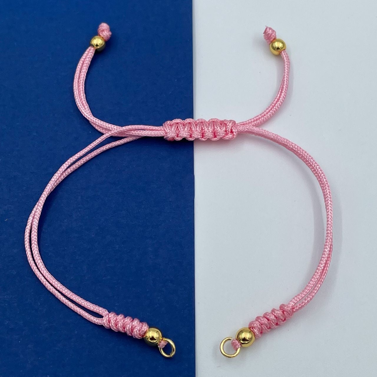 Pink Gold Threads Accessories Adjustable Bracelet For Women Girls Main image